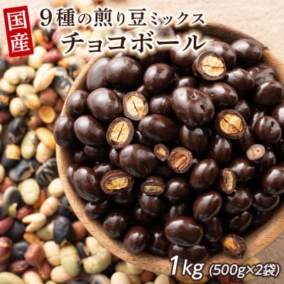 9種の煎り豆ミックス チョコボール 1kg(500g×2袋)
