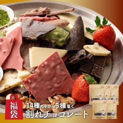 割れチョコ14種類から5袋が届くお楽しみ福袋(内容ランダム・180g×5袋)