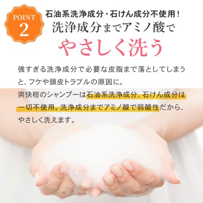 薬用 ノンシリコン アミノ酸 シャンプー 爽快柑 150ml×2本セット