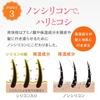 薬用 ノンシリコン アミノ酸 シャンプー 爽快柑 500ml×4本セット