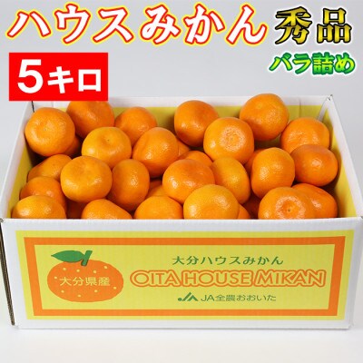 冷やしてひんやり!甘さ広がるハウスミカン!約5kg入り(バラ詰め)