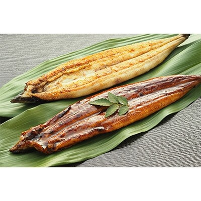 大分水産・温泉うなぎ蒲焼&白焼(大)各1尾