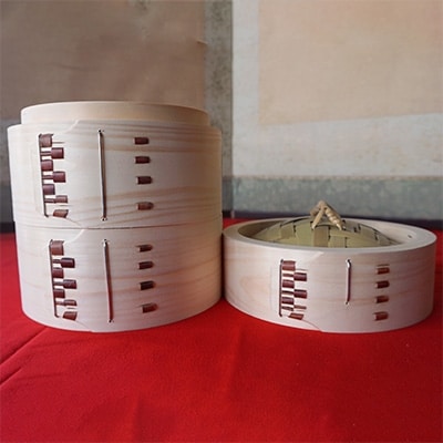 萬力屋の桧曲輪中華セイロ(18cm)2段1組