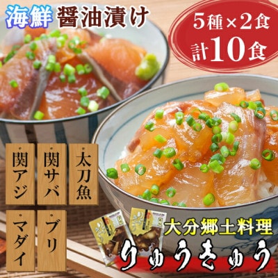 豊後絆屋 大分郷土料理りゅうきゅう漬けセット(5種×2食)