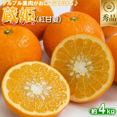今村農園の蔵姫くらひめ(紅甘夏) 約4kg [秀品]