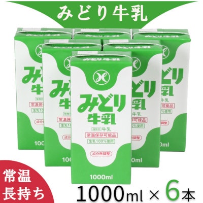 LLみどり牛乳 ご家庭用サイズ 1000ml×6本