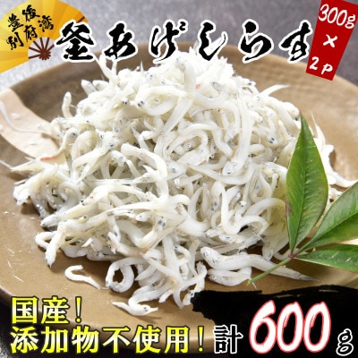 国産!添加物不使用!豊後別府湾　釜揚げしらすセット 600g