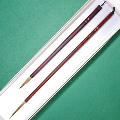 筆工房楽々堂の絵手紙筆　大小2本セットC