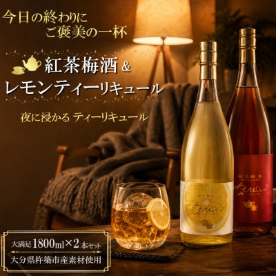 ちえびじん紅茶梅酒+ちえびじんレモンティーセット 1800ml 各1本