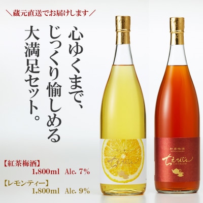 ちえびじん紅茶梅酒+ちえびじんレモンティーセット 1800ml 各1本
