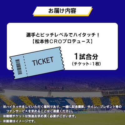 選手とピッチレベルでハイタッチ!【松本怜CROプロデュース】(杵築市)