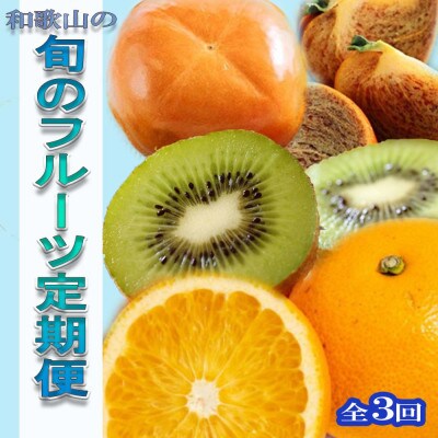 【発送月固定定期便】和歌山の旬のフルーツ定期便(紀の川柿・キウイ・紅八朔)全3回