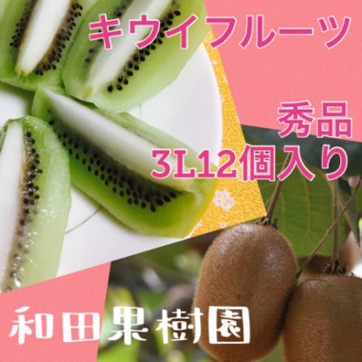 和田果樹園の秀品　紀の川市産キウイフルーツ　ヘイワード12個入り　3Lサイズ