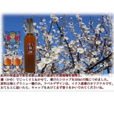 孫さんの紀州南高梅 梅シロップ500ml×3本セット