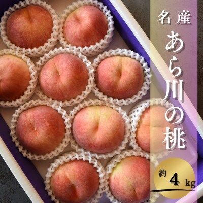 【2024年7月上旬発送】名産「あら川の桃」 秀品 約4kg(12～15個入)