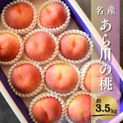 名産「あら川の桃」 秀品 約3.5kg(9～10個入)