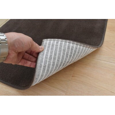 滑りにくい洗える　ペット向け吸着マット　58×58cm　2枚入り　<ブラウン>
