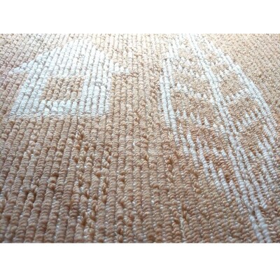 滑りにくい洗える吸着マット　90×90cm　2枚入り　<しずく柄・ベージュ>