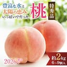 先行受付!　桃　(特秀品)　約2kg　6～9個入　