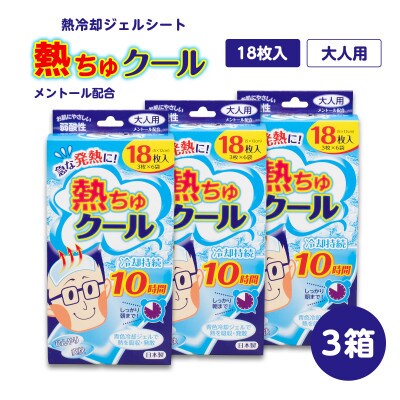 熱ちゅクール18枚入　大人用　3個　ラクール薬品販売(株)