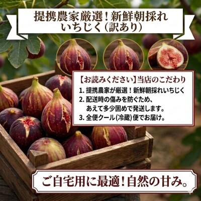 【訳あり・ご家庭用】和歌山県紀の川市産 完熟いちじく 約1.6kg(400g×4パック)