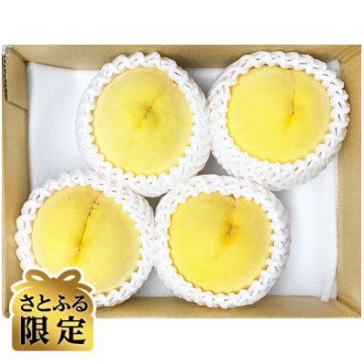 【さとふる限定】【秀品】旬の黄桃 紀の川市より直送 4玉