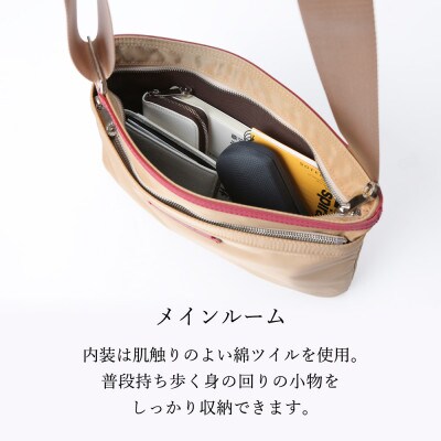 サコッシュ　豊岡鞄(ベージュ)CDTC-003　