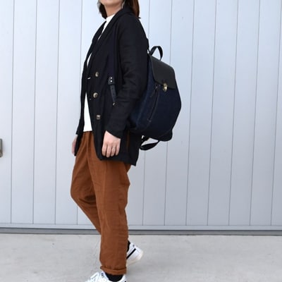 豊岡鞄　井原デニム×TOYOOKAKABAN　デニムリュック　ネイビー