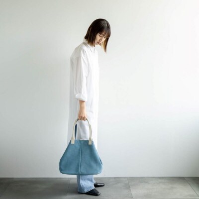 豊岡鞄 velourトート NU48-101ブルー