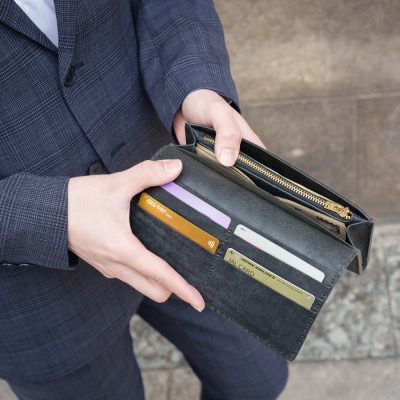 豊岡財布 Haaki Leather 長財布 HLW300 ネロ