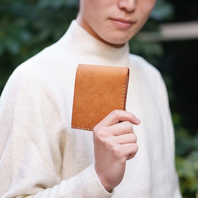 豊岡財布 Haaki Leather 二つ折財布 HLW301 コニャック