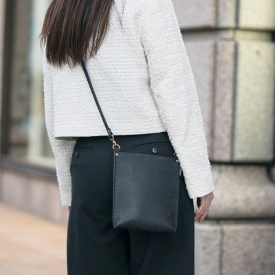 豊岡鞄 haakiLeather SDバッグ HLB101 ネロ