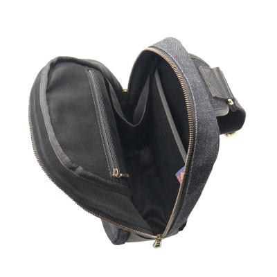 豊岡鞄　AD2503　井原デニムボディバッグ (ネイビー)