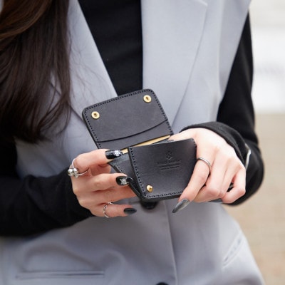 豊岡財布 haaki Leather コインパース HLW304 ネロ