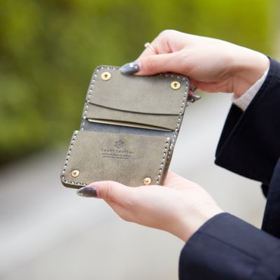 豊岡財布 haaki Leather コインパース HLW304 グリージオ