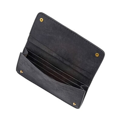 豊岡財布 haaki Leather ロングウォレット HLW305 ネロ