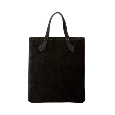 豊岡鞄 Round feel Suede Tote MEST07 ブラック