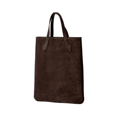 豊岡鞄 Round feel Suede Tote MEST07 カフェノワール