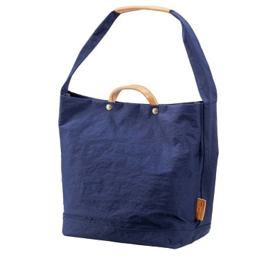 豊岡鞄　2WAYトート　ネイビー　TUTUMU News paper tote　(24-152)