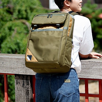 豊岡鞄　CIE BALLISTIC AIR SQUARE BACKPACK(071903)カーキ