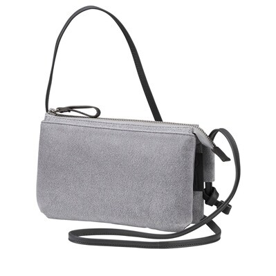 豊岡鞄　TUTUMU スエード Osanpo Wallet(S3101)ミックスグレー