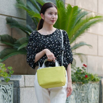 豊岡鞄　TUTUMU スエード Tore tote(S3201)ライム