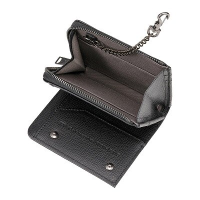 豊岡財布　CIE L字ラウンドウォレット　クラムス(072051)チャコール