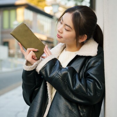 【豊岡財布】anti-mode style OLIVE Long Wallet(AW600)オリーブ