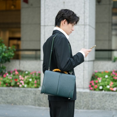 豊岡鞄 YOUTA エルク3Dir.ダレスSD YKM59E Dグリーン