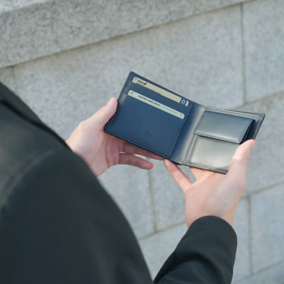 豊岡財布 craftsmanship AI二折ウォレット CW011勝色