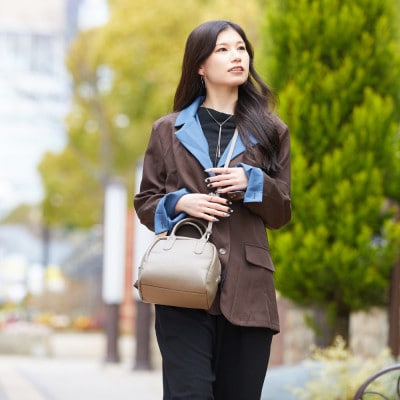 豊岡鞄 TUTUMU Mini Boston Leather S5100AD トープ