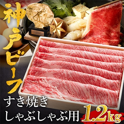 神戸ビーフ　しゃぶしゃぶすき焼きセット　かたロース600g・かたもも600g計1200g　TYSS5