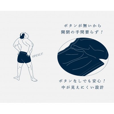 ショートトランクス(Navy・L3枚) ZIVANE メンズ下着