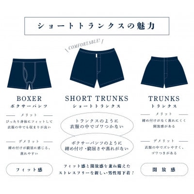 ショートトランクス(チューリップグレー・M1枚)ZIVANEメンズ下着